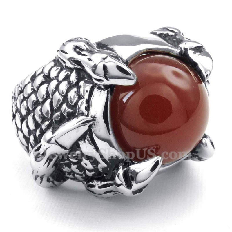 Anello Intarsiato In Agata Nera Al Titanio Anello Intarsiato In Agata Nera Al Titanio