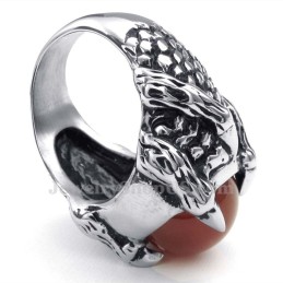 Anello Intarsiato In Agata Nera Al Titanio