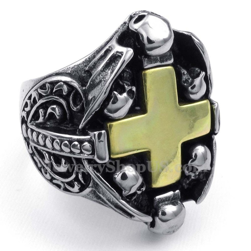 Anello Con Croce In Titanio Anello Con Croce In Titanio
