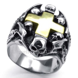 Anello Con Croce In Titanio