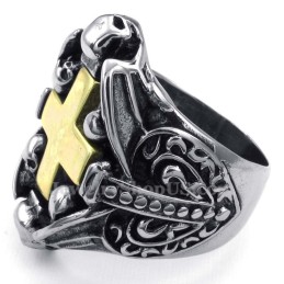 Anello Con Croce In Titanio