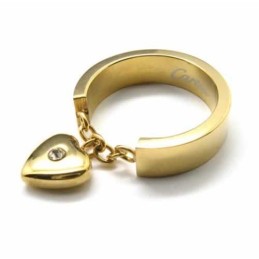 Anello In Oro 18 Carati Con Cuore In Titanio Da 5 Mm Incastonato Di Diamanti