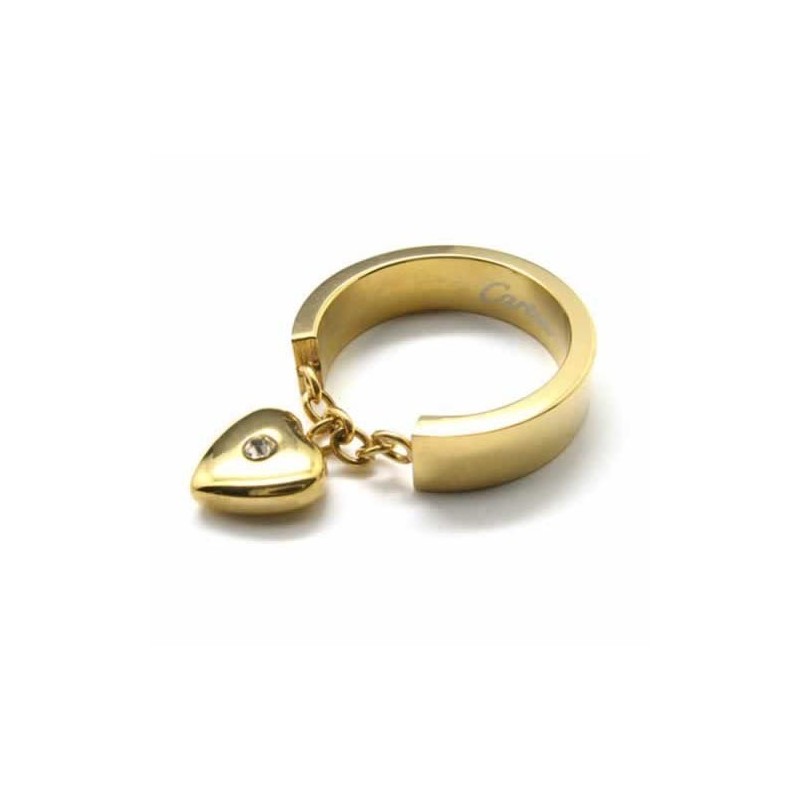 Anello In Oro 18 Carati Con Cuore In Titanio Da 5 Mm Incastonato Di Diamanti Anello In Oro 18 Carati Con Cuore In Titanio Da 5 Mm Incastonato Di Diamanti