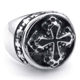 Anello Con Croce In Titanio