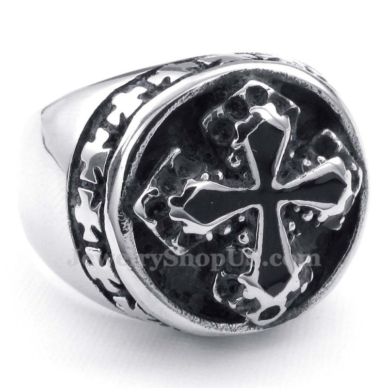 Anello Con Croce In Titanio Anello Con Croce In Titanio