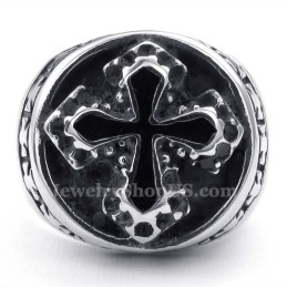 Anello Con Croce In Titanio