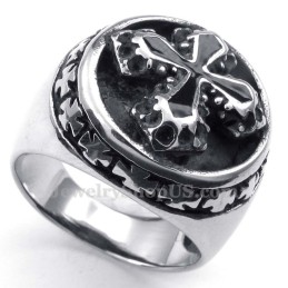 Anello Con Croce In Titanio