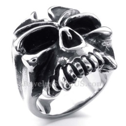 Anello Teschio In Titanio