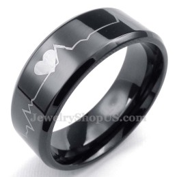 Anello Rotondo In Titanio Nero