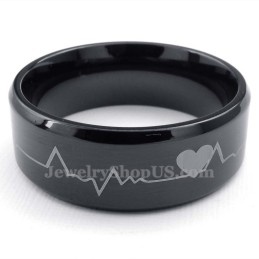 Anello Rotondo In Titanio Nero
