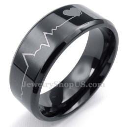 Anello Rotondo In Titanio Nero