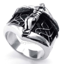 Anello In Titanio Con Ragnatela Di Gesù