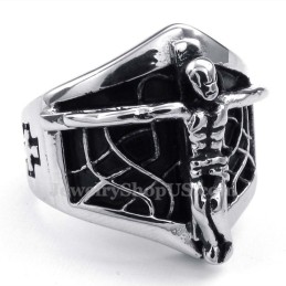 Anello In Titanio Con Ragnatela Di Gesù