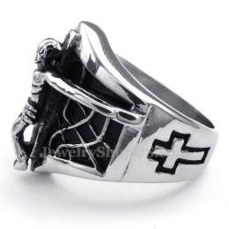 Anello In Titanio Con Ragnatela Di Gesù
