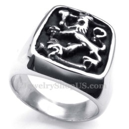 Anello Leone In Titanio