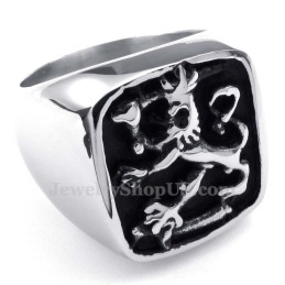 Anello Leone In Titanio