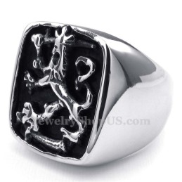 Anello Leone In Titanio