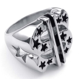 Anello In Titanio Con Simbolo Del Dollaro