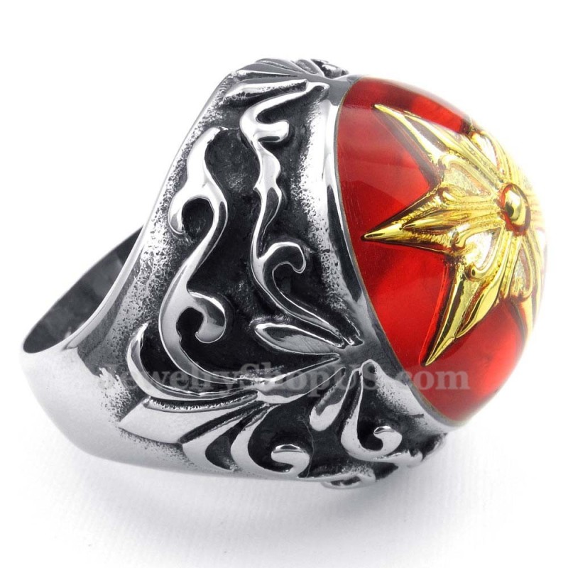 Anello In Titanio Con Stella Di David In Oro Anello In Titanio Con Stella Di David In Oro