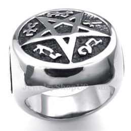 Anello In Titanio A Stella A Cinque Punte