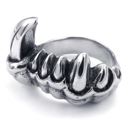 Anello In Titanio Con Denti Da Mostro