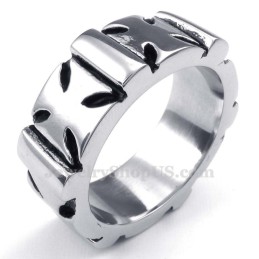 Anello Con Croce In Titanio