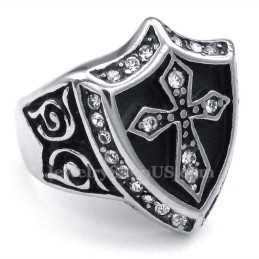 Anello Con Croce In Titanio