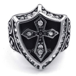 Anello Con Croce In Titanio