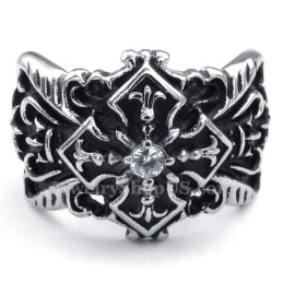 Anello Con Croce In Titanio