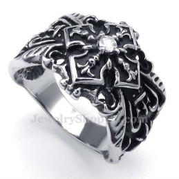 Anello Con Croce In Titanio