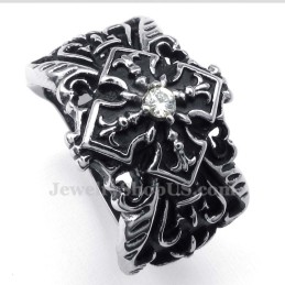 Anello Con Croce In Titanio