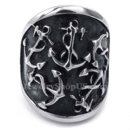 Anello In Titanio Con Ancore