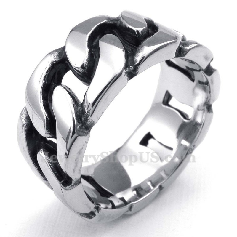 Anello Con Catene In Titanio Anello Con Catene In Titanio