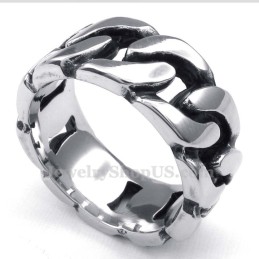 Anello Con Catene In Titanio