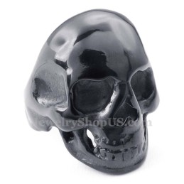 Anello Teschio In Titanio Nero