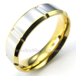 Anello In Titanio Argento Oro Moda (Uomo)