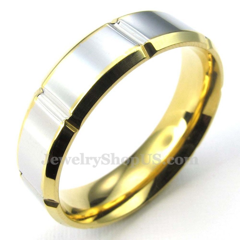 Anello In Titanio Argento Oro Moda (Uomo) Anello In Titanio Argento Oro Moda (Uomo)