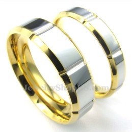 Anello In Titanio Argento Oro Moda (Uomo)