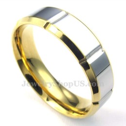 Anello In Titanio Argento Oro Moda (Uomo)