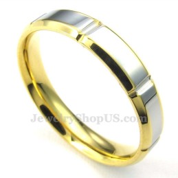 Anello In Titanio Argento Oro Moda (Donna)