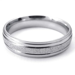 Anello Da Uomo In Titanio Sabbiato Con Ciondolo "Lovers"
