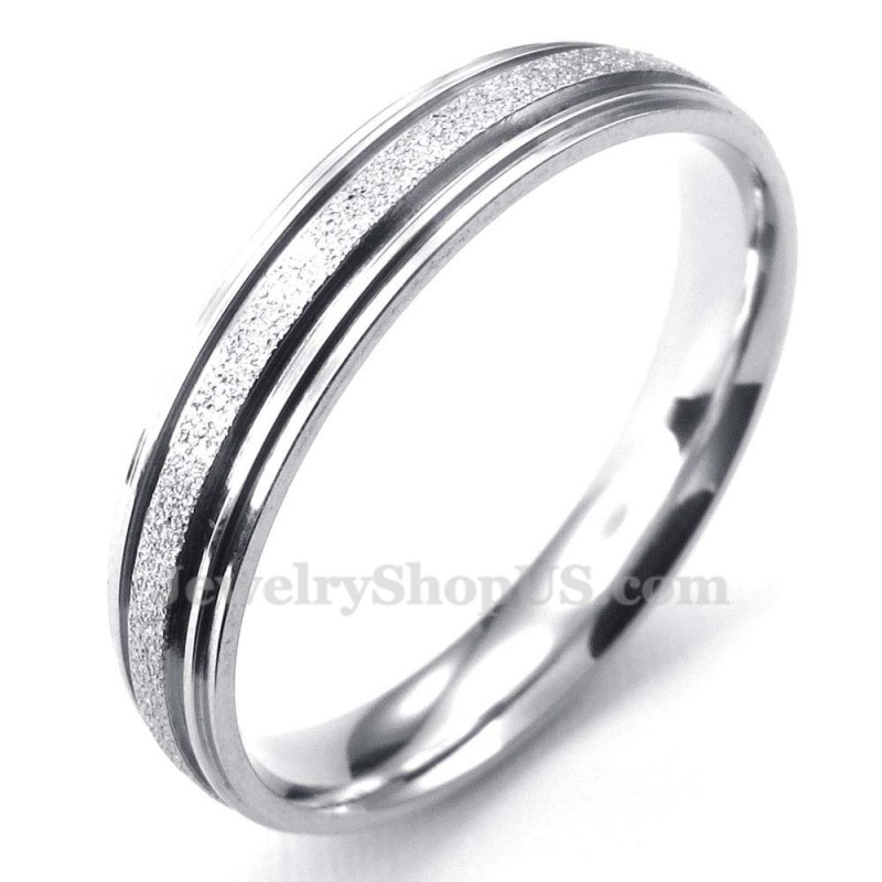 Anello A Forma Di Cuore Con Sabbiatura In Titanio (Donna) Anello A Forma Di Cuore Con Sabbiatura In Titanio (Donna)