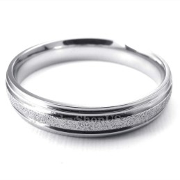 Anello A Forma Di Cuore Con Sabbiatura In Titanio (Donna)