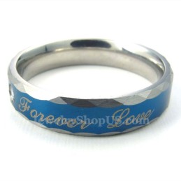 Anello Di Coppia Forever Love In Titanio Blu (Uomo)