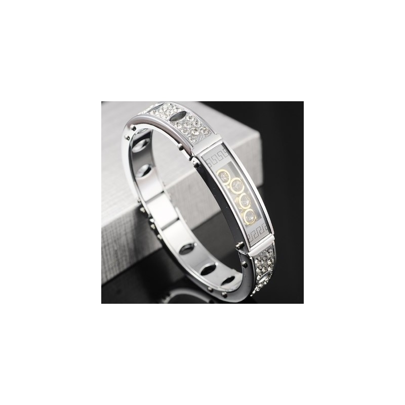 Braccialetti Da Uomo In Titanio Con Diamanti Braccialetti Da Uomo In Titanio Con Diamanti