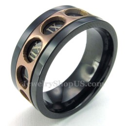 Anello Girevole In Titanio Con Numeri Romani