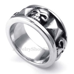 Anello Teschio In Titanio