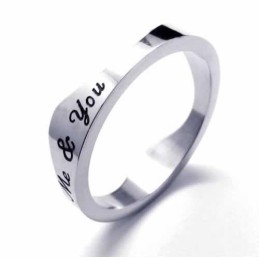 Anello In Titanio You & Me Waves Da 5 Mm