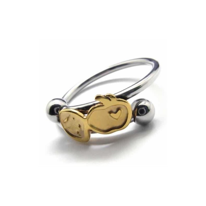 Anello Fruit Love Da 8 Mm In Titanio E Oro Anello Fruit Love Da 8 Mm In Titanio E Oro
