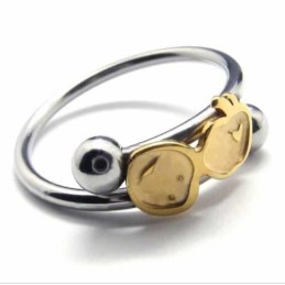 Anello Fruit Love Da 8 Mm In Titanio E Oro